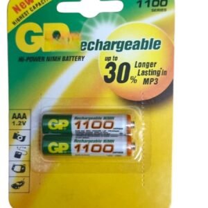 GP AAA 1100 mAh NiMH rechargeable (2‑pack).
